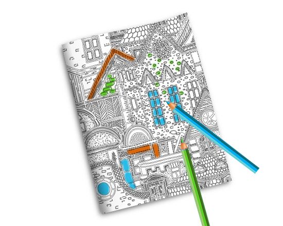 Quaderno Copertina da Colorare Strange house