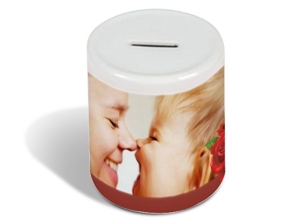 salvadanaio personalizzato con la tua foto e la tua squadra