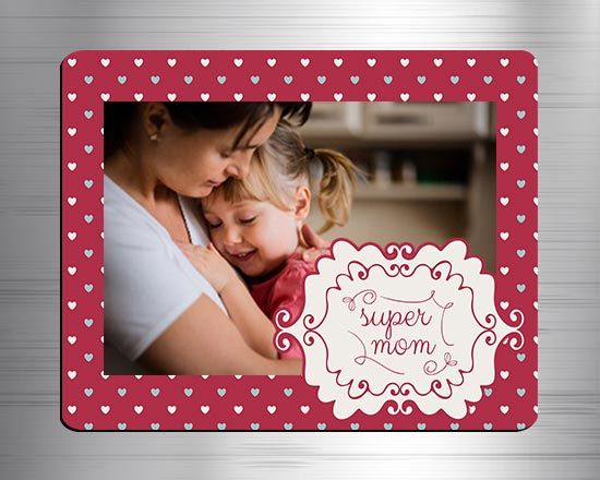 Calamita rettangolare in masonite Super mom