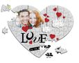 Cuori e nuvole su foto puzzle cuore