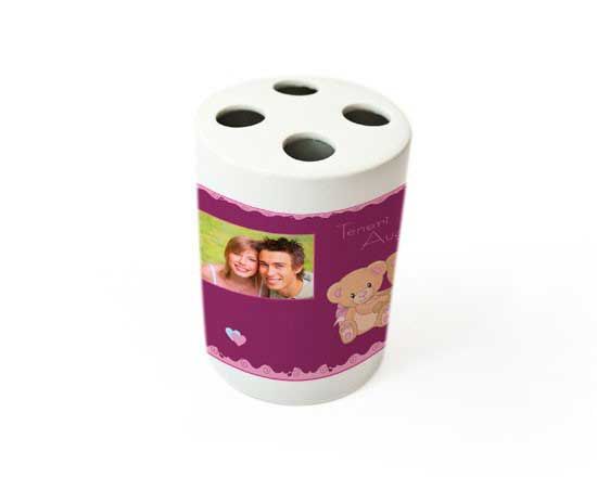 portaspazzolini in ceramica personalizzato