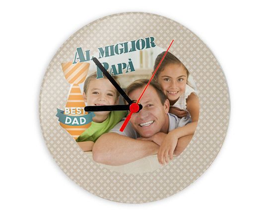 Orologio tondo in vetro Best dad