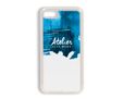 Cover in silicone iPhone 7 con grafica blu
