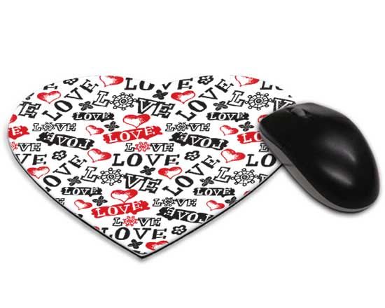 Tappetino mouse cuore Love in caos