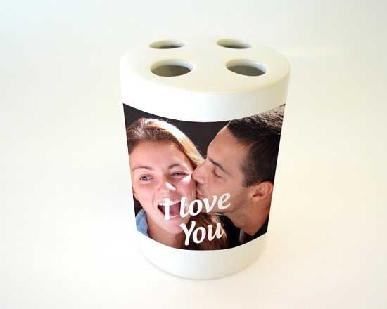 portaspazzolini stampato con foto