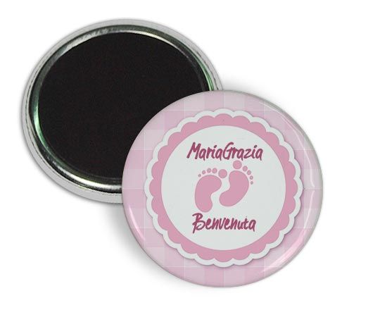 Magnete frigo con piedini rosa