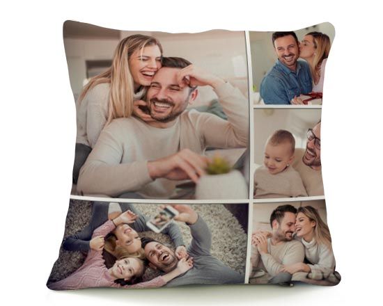 cuscino in pile - con fotocollage personalizzato