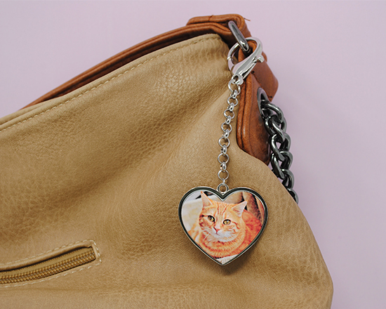 ciondolo borsa cuore personalizzato