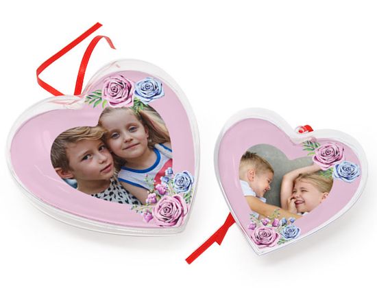 palle di Natale cuore - 2 misure differenti