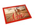Puzzle in legno con cornice rossa