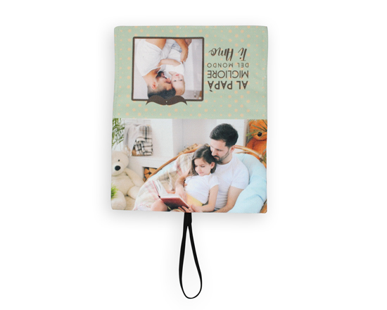 Portatabacco per la festa del papà stampato sia sul fronte che sul retro