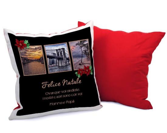 Cuscino poliestere con grafica collage