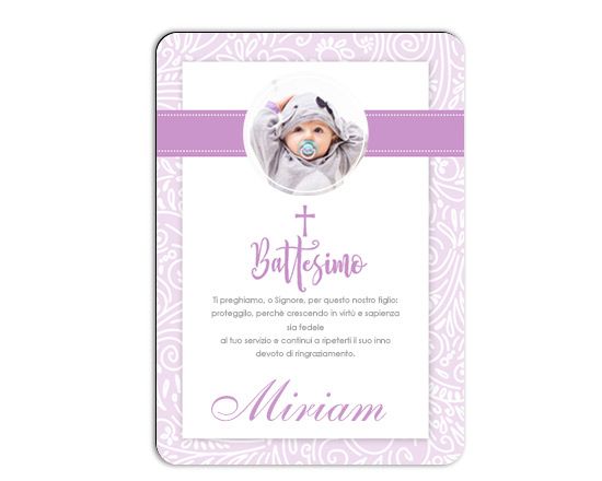 Calamita Rettangolare 9x7 Baptism pink
