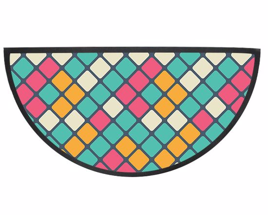 Zerbino mezzaluna con grafica colarata