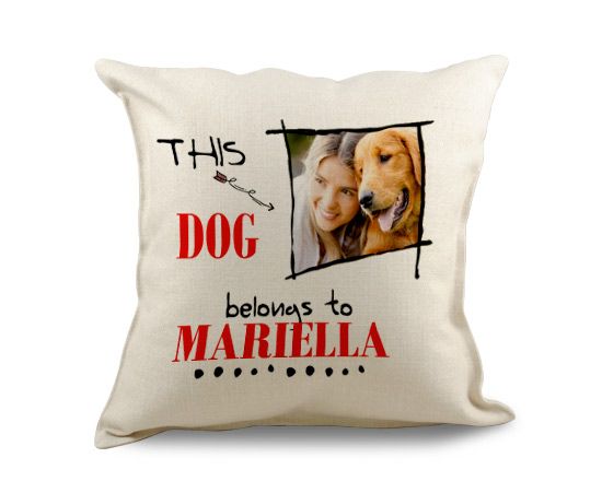 Cuscino in juta con la preziosa dedica