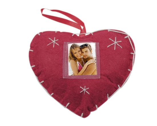 foto su decorazione in feltro cuore