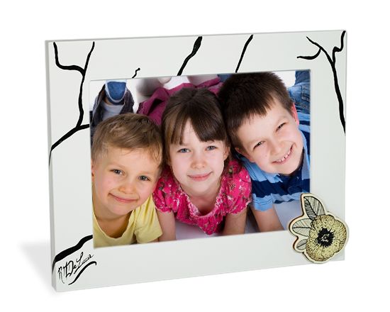 cornice personalizzata bianca con rami