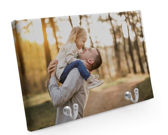 Appendiabiti in Tela 30x20 cm papa con bambina