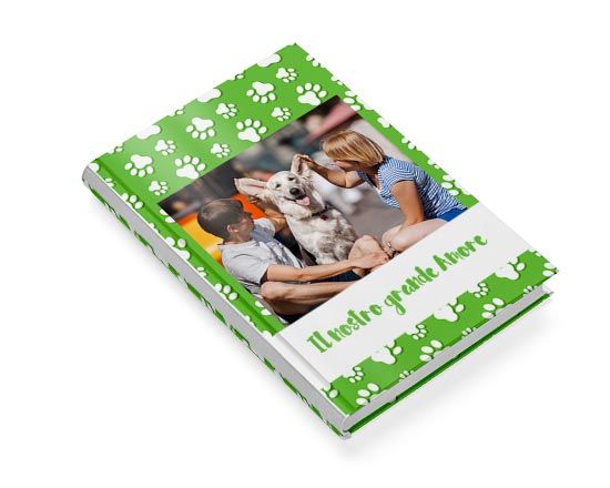 Diario animali con grafica con impronte