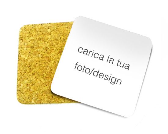 carica immagine su sottobicchiere in sughero