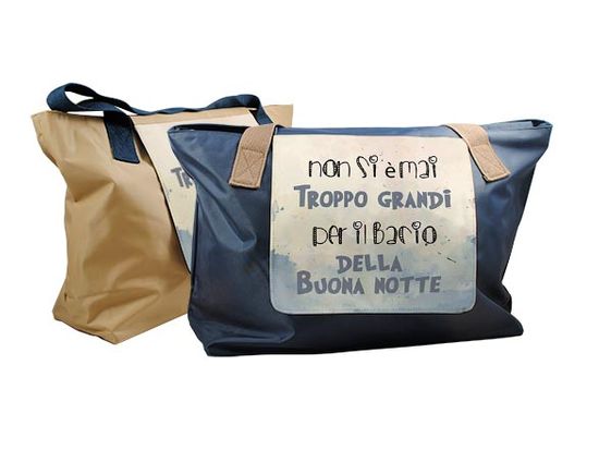 Borsa fashion con grafica Bacio della buonanotte
