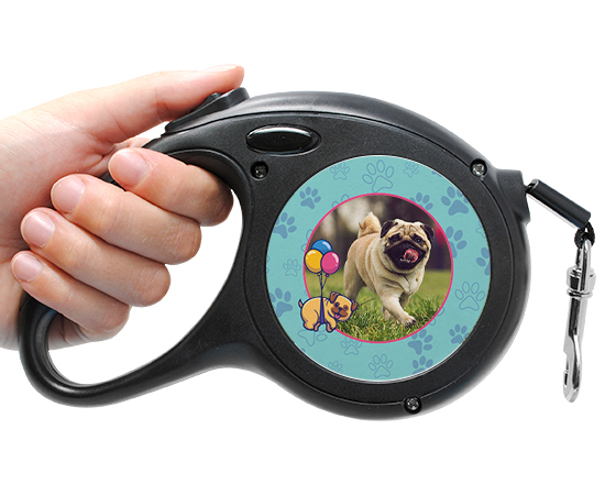 Guinzaglio personalizzato con grafica cagnolino e palloncini