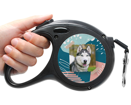 Guinzaglio personalizzato con grafica astratta e riquadro