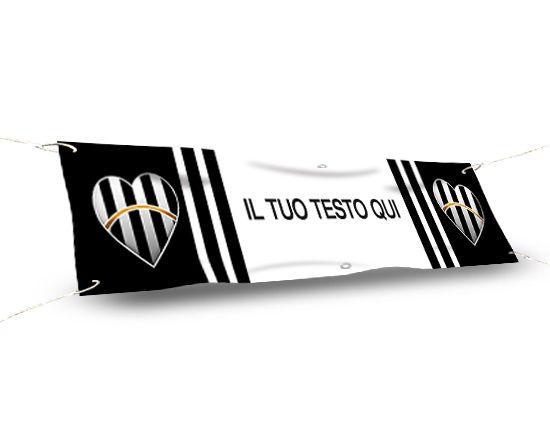 Banner 150x30 Cuore bianco nero