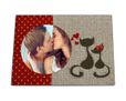 Puzzle con gattini e pois colorati