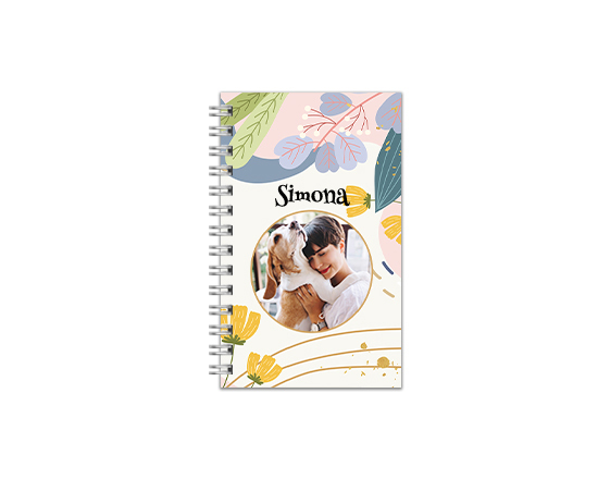 Agenda con nome e foto, grafica spring