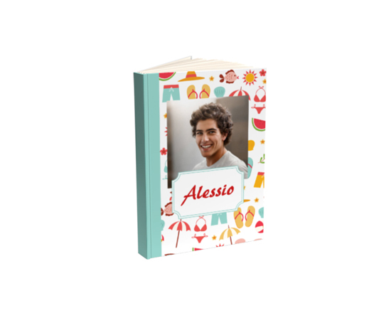 Agenda con nome e foto, grafica summer