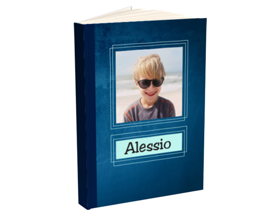 Agenda giornaliera in tessuto con foto e nome