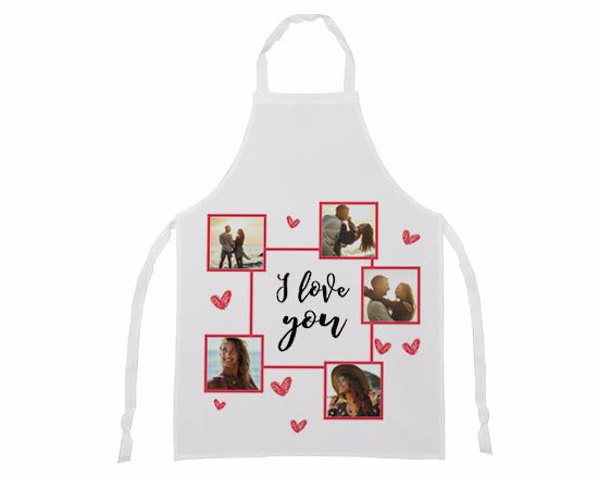 Grembiule I love you collage