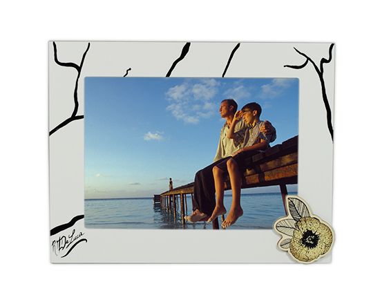 cornice foto bianca con rami