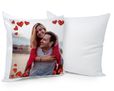 Cuscino poliestere retro bianco Hearts