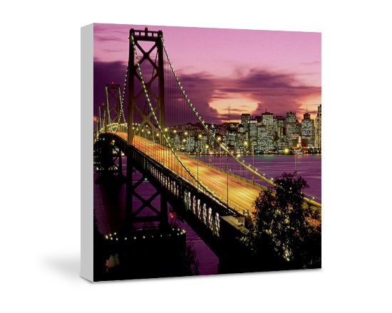 Stampa su tela con citta urbana