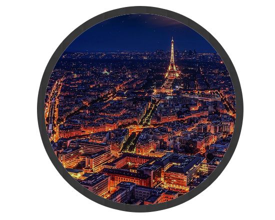 zerbino rotondo stampato con foto