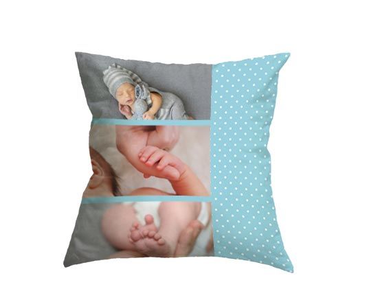 Cuscino in pile con grafica bimbo