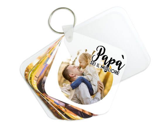 Portachiavi Fotolibro con grafiche dedicate al papà