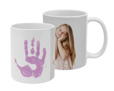 Tazza panoramica con impronta rosa