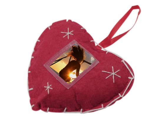 addobbo cuore in feltro