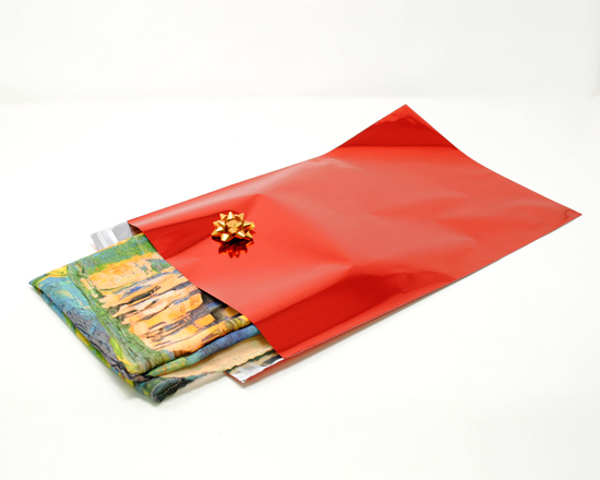 sciarpa in raso con confezione regalo