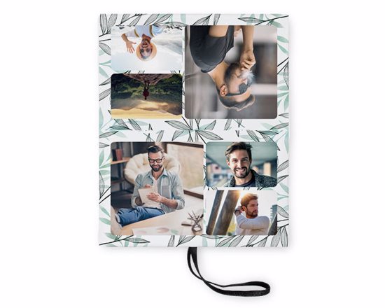 Portatabacco personalizzato su tutta la parte esterna, con grafica collage e foto