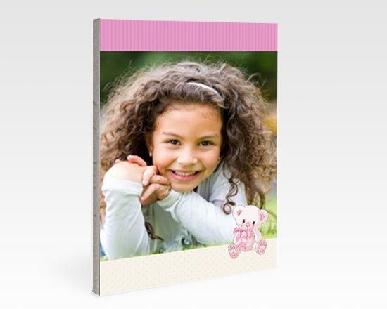 Orsetto rosa su pannello kapafix