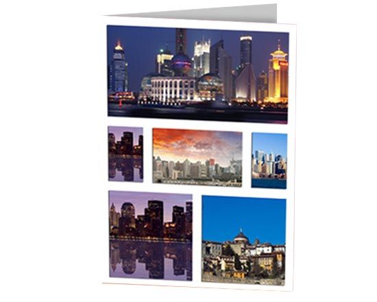 Cards collage con foto di città