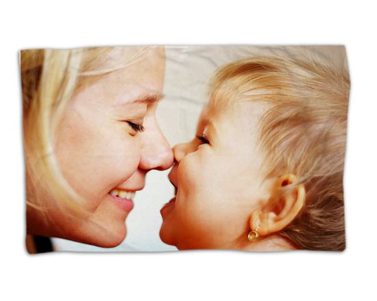 coperta personalizzata con immagini di mamma e figli