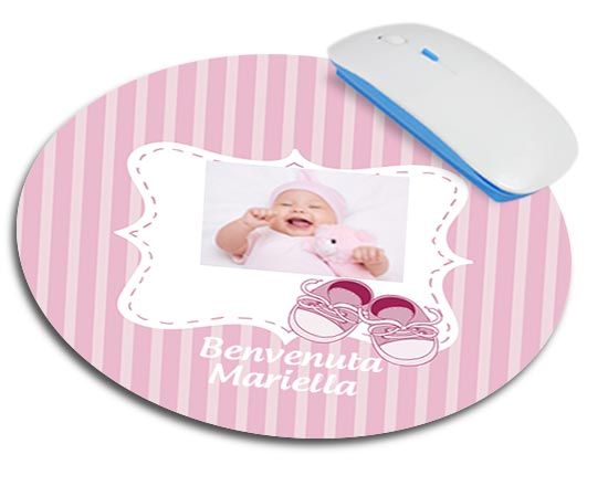Tappetino mouse tondo Scarpette rosa