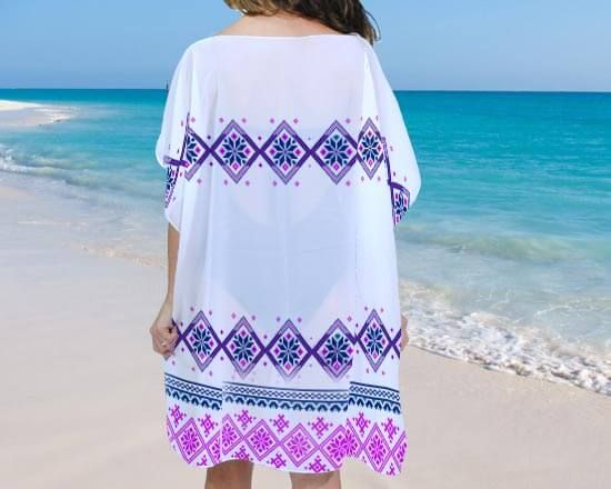 Retro kaftano con grafica rombi - personalizzalo con foto e testi