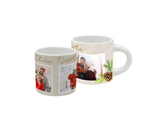 Tazzina espresso Pine cone personalizzata con foto collage