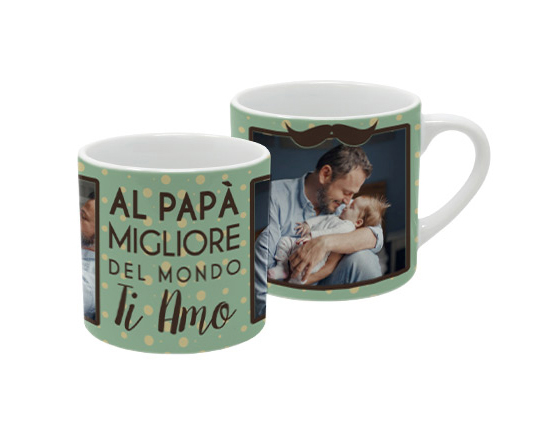Tazzina di caffè per il papà verde
